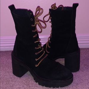 Free People Suede heel boots